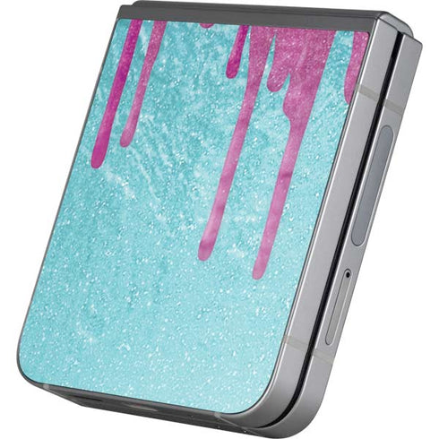 Paint Splatter Purple Galaxy Z Flip6 Skin